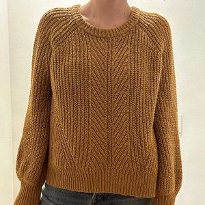 Madewell Gold Cable Knit Sweater